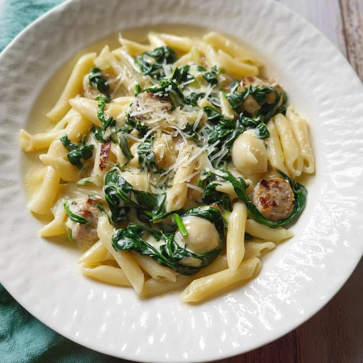 Cremige Pasta mit Spinat-Sahnesoße: Schnell & Lecker