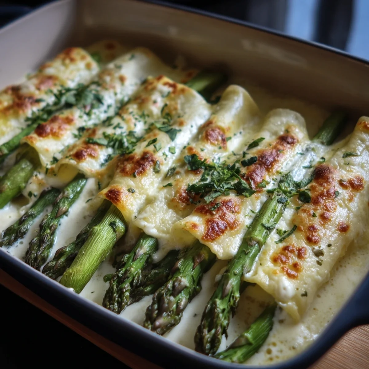 Cremige Spargel Cannelloni: Einfaches Ofenrezept