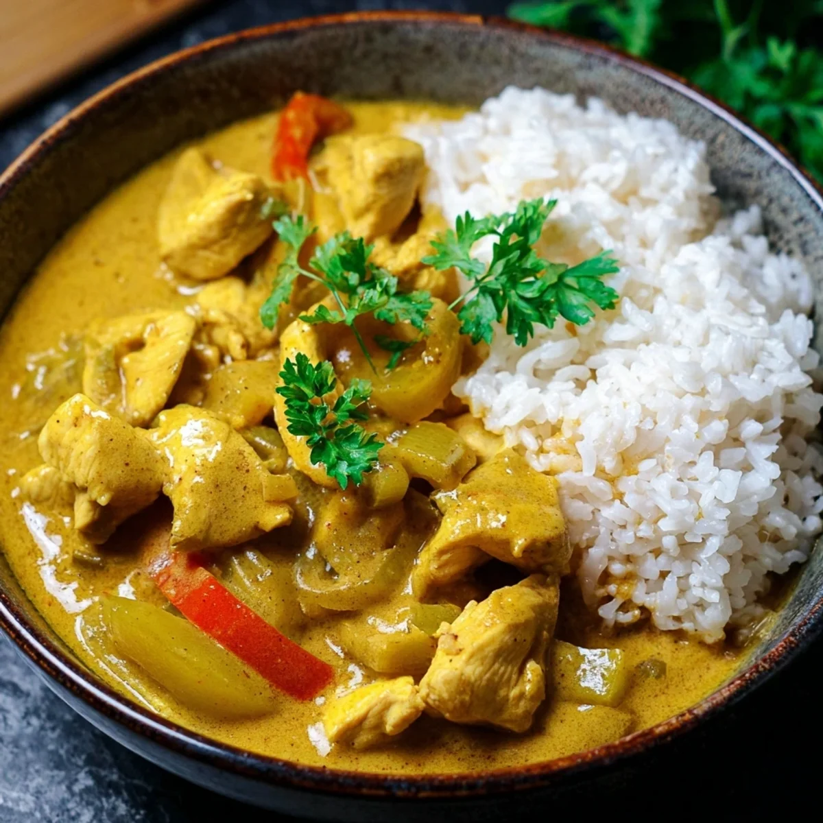 Cremiges Curry-Geschnetzeltes mit Reis Einfach & Lecker