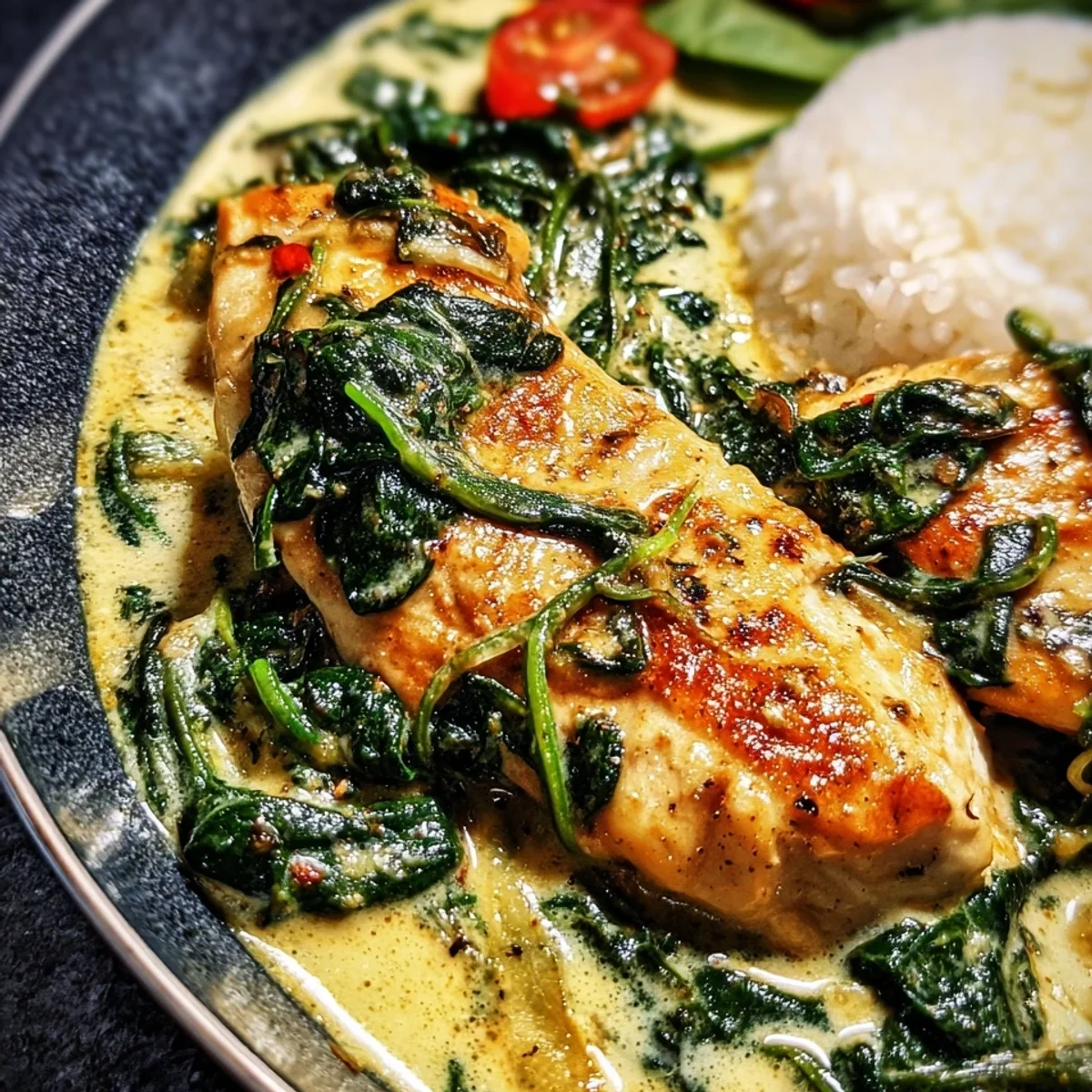 Cremiges Spinat-Parmesan-Hähnchen: Einfaches Familienglück