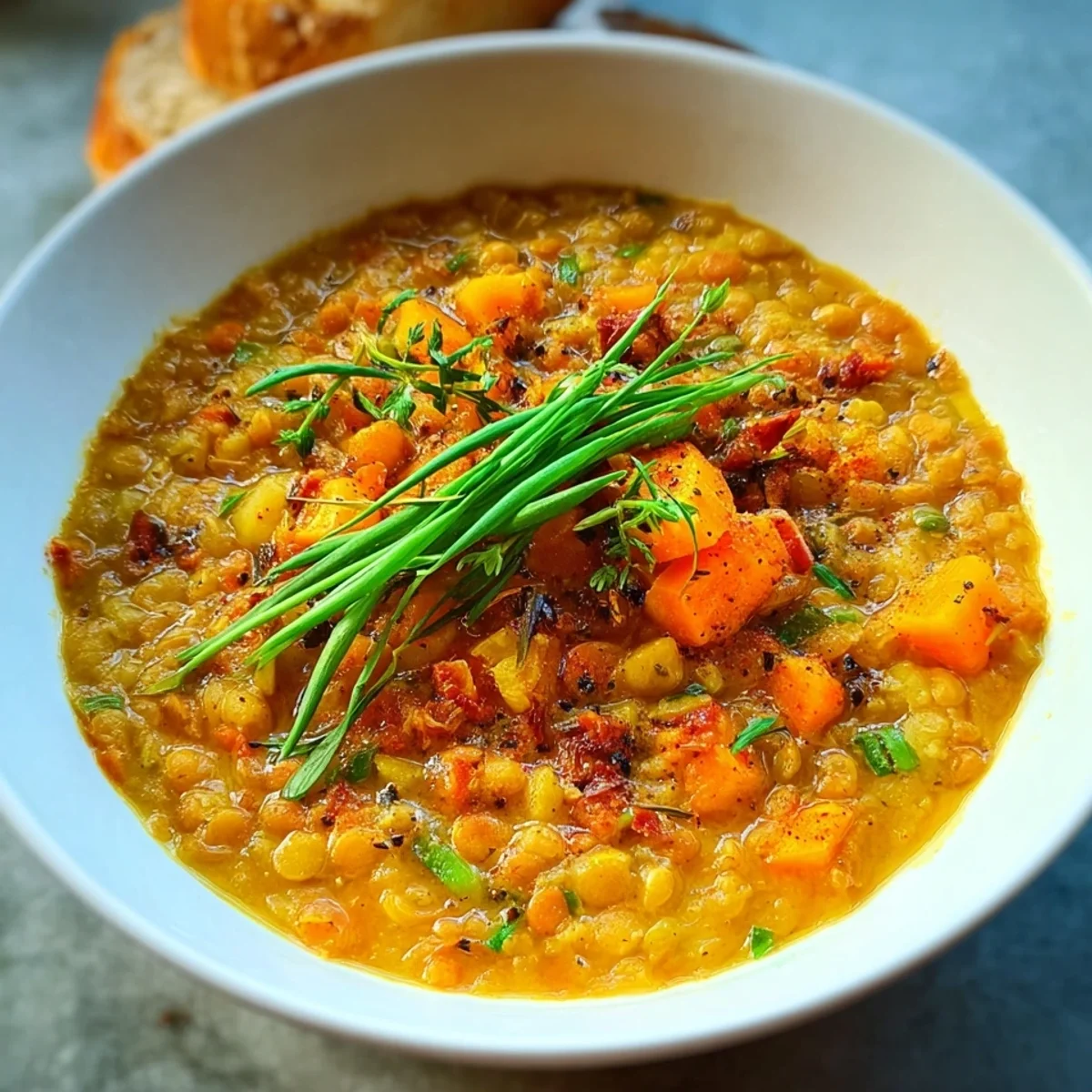 Einfache Schnelle Linsensuppe mit Möhren