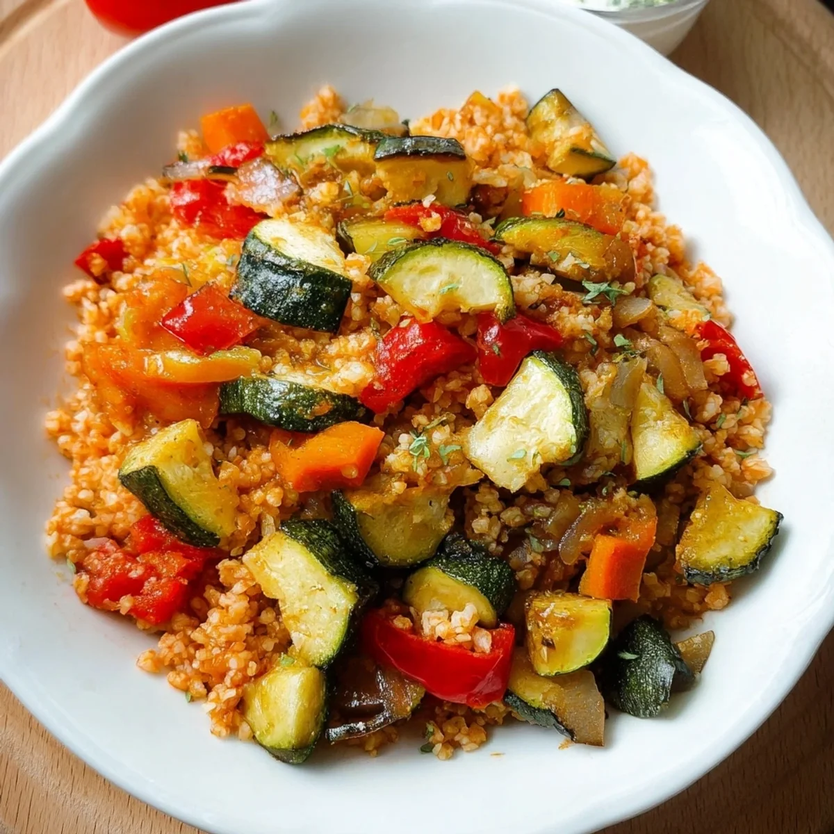 Gesunde Bulgurpfanne mit Gemüse: Fitness-Rezept