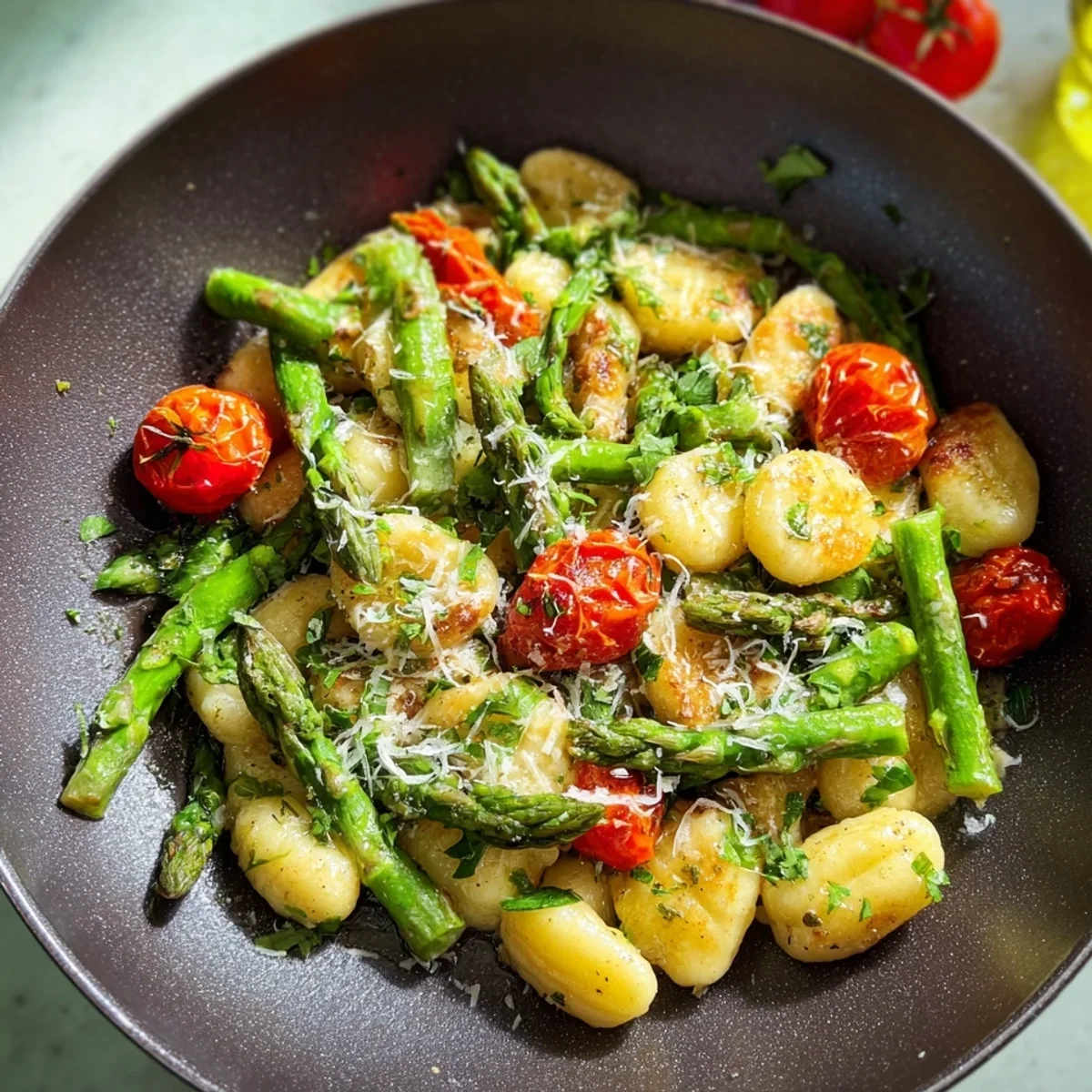 Gnocchi Pfanne mit grünem Spargel: Schnell & Lecker