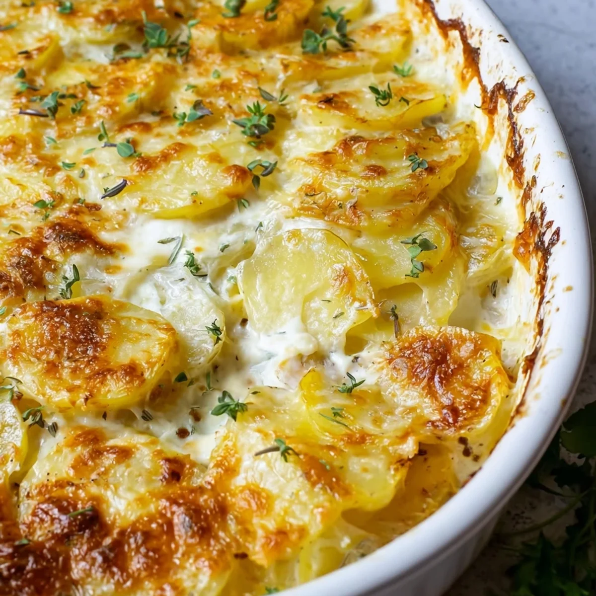 Kalorienarmes Kartoffelgratin: Leicht & Cremig