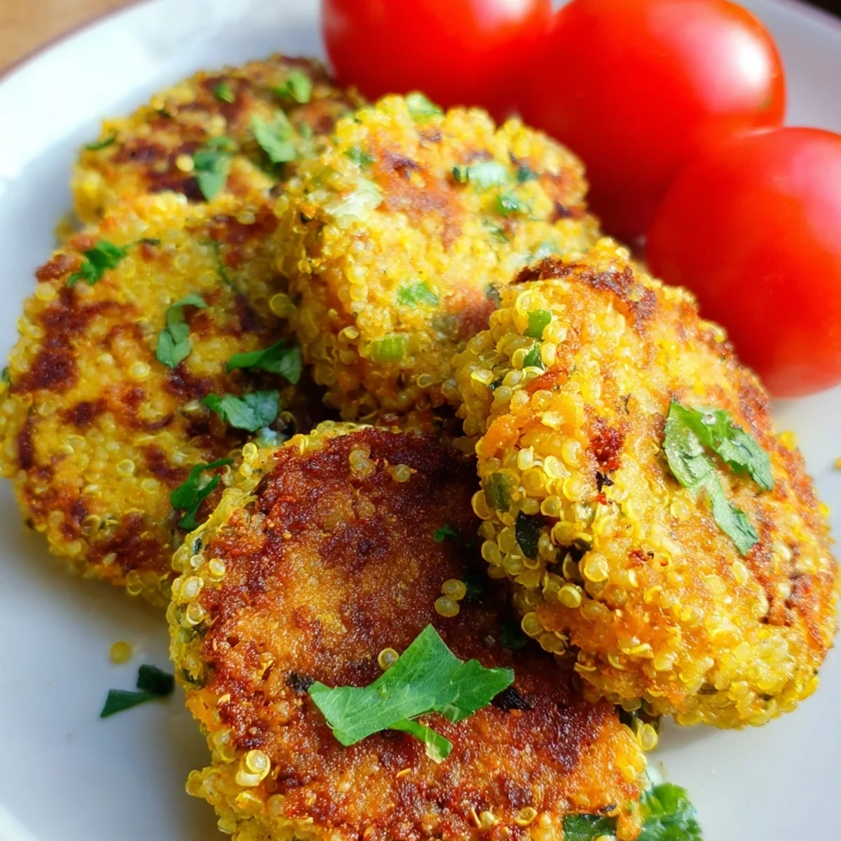 Knusprige Quinoa-Kurkuma Bratlinge Vegan & Gesund