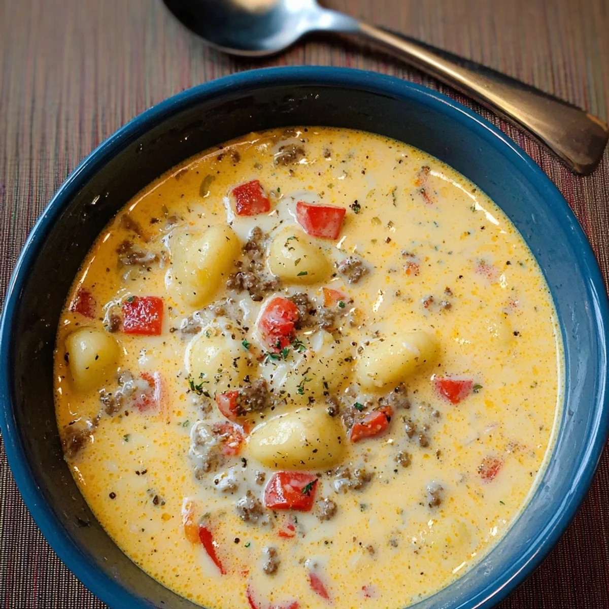 Käse-Hack-Gnocchi-Suppe: Cremiger Suppengenuss