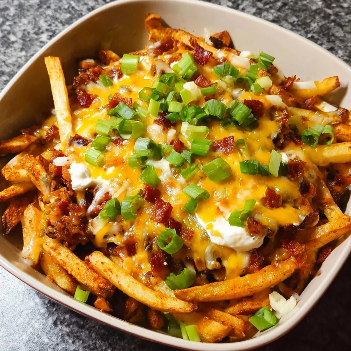Loaded Fries Rezept: Überbackene Pommes einfach selbst machen