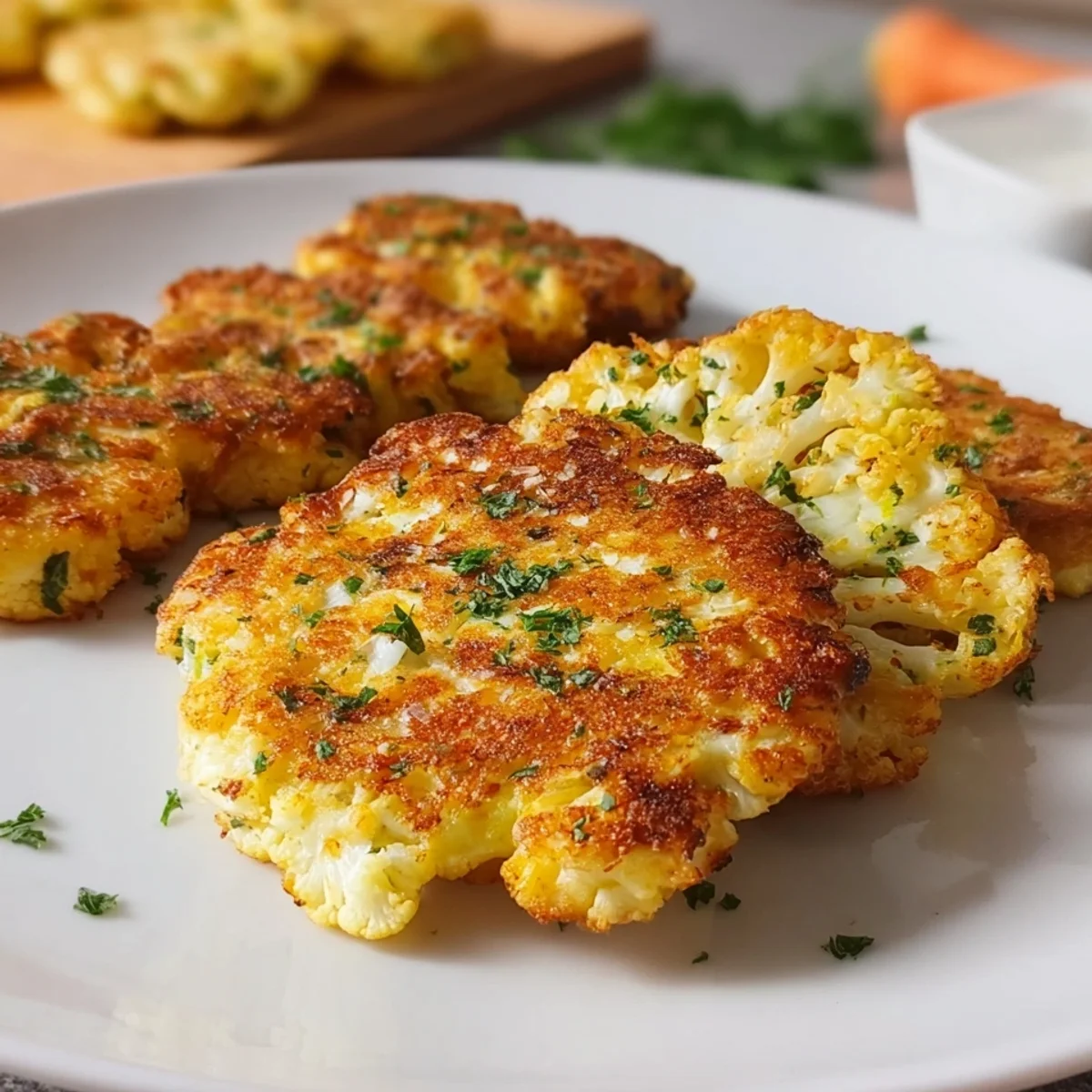 Schnelle Blumenkohlbratlinge mit Käse