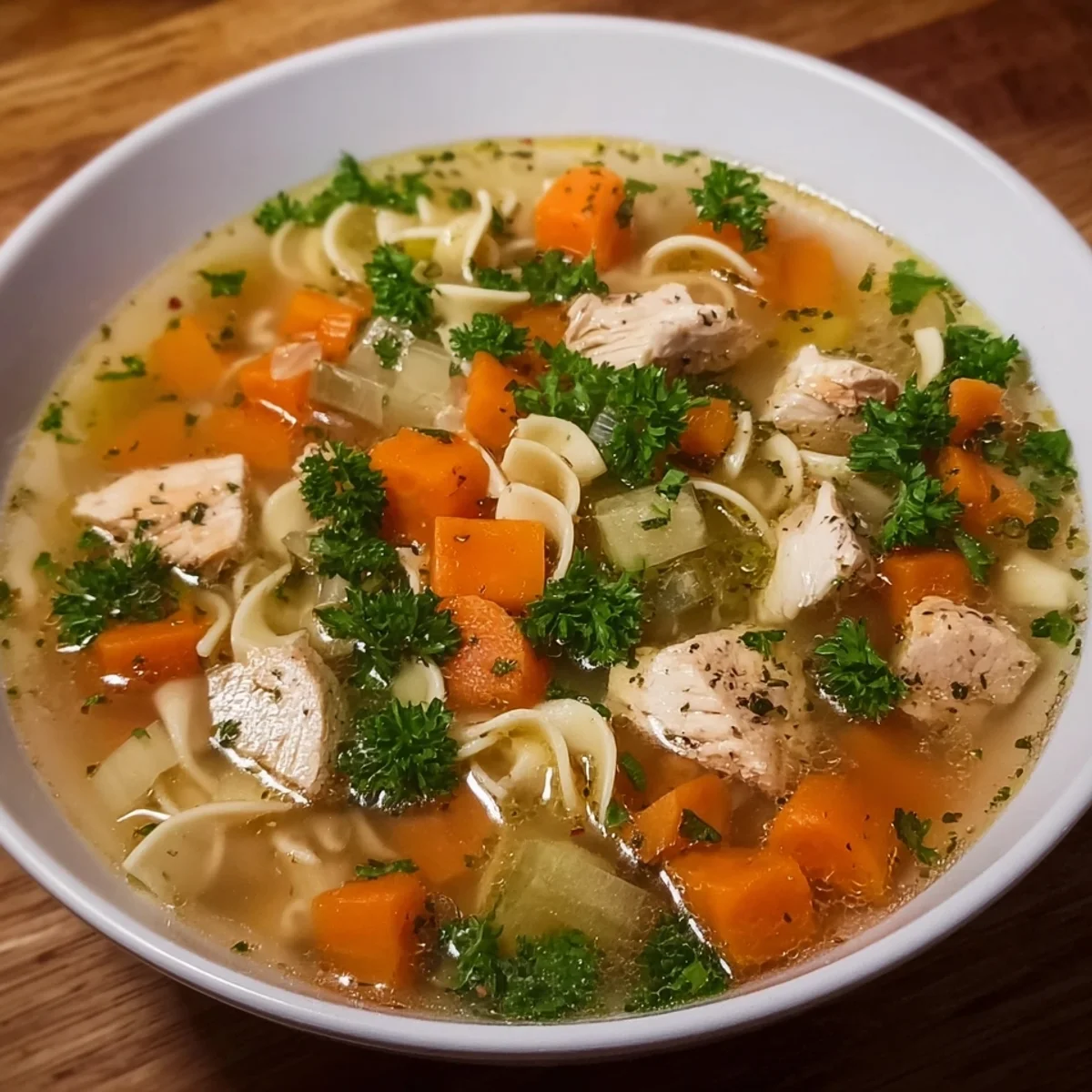 Schnelle Hühnersuppe: Einfach, klar & lecker