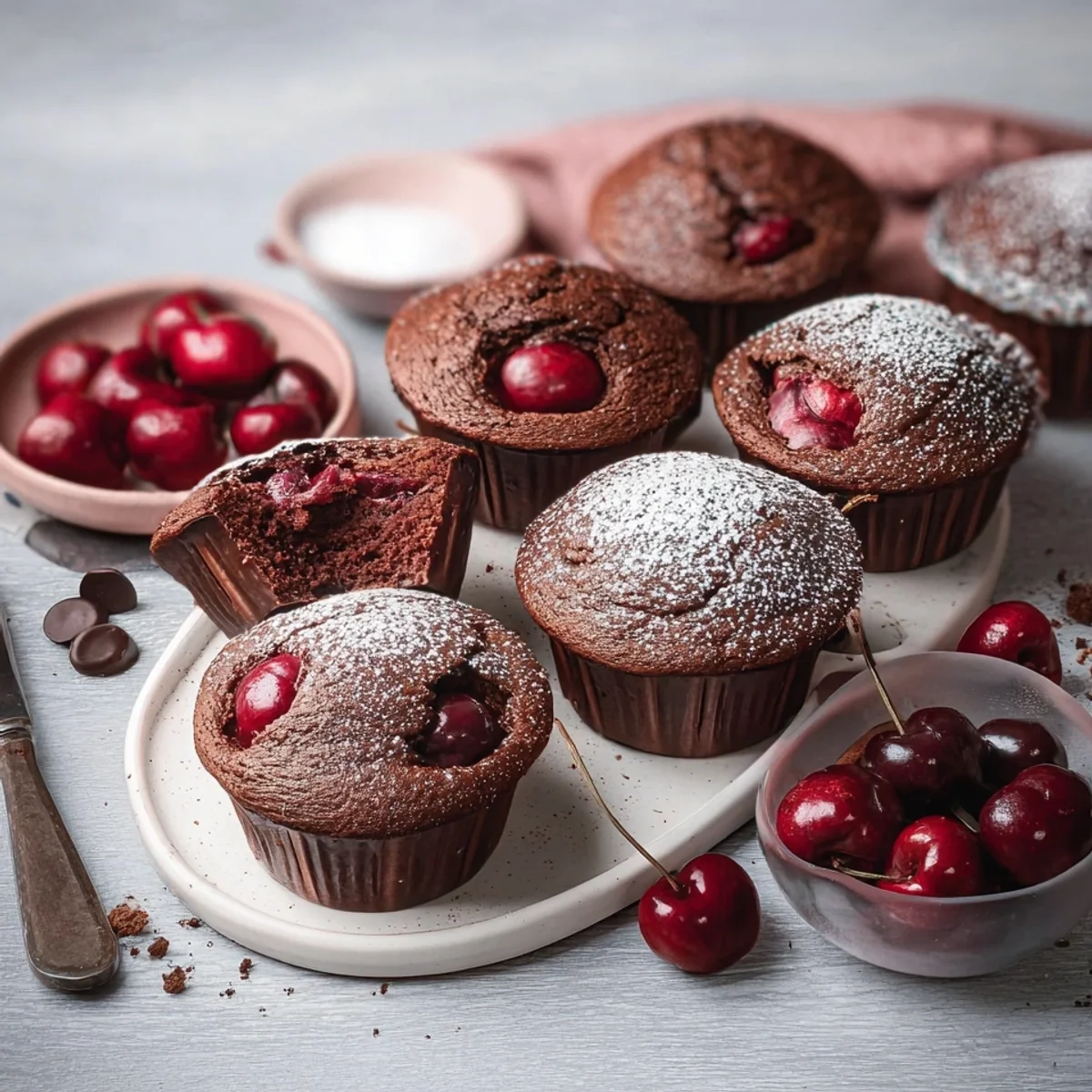 Schoko-Kirsch-Muffins: Saftig & Schnell Gebacken