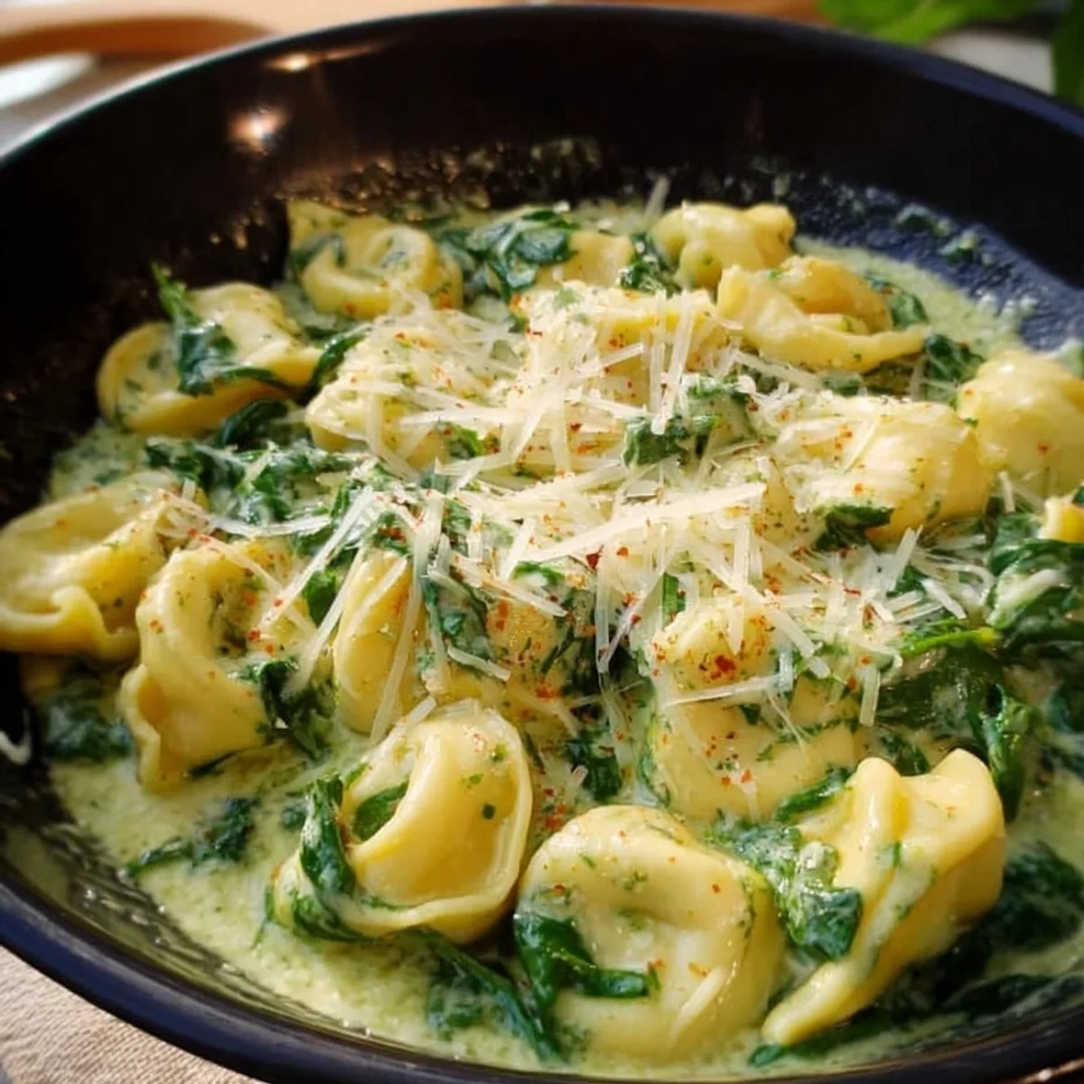 Tortellini-Spinat-Sahne-Soße Schnell & Lecker