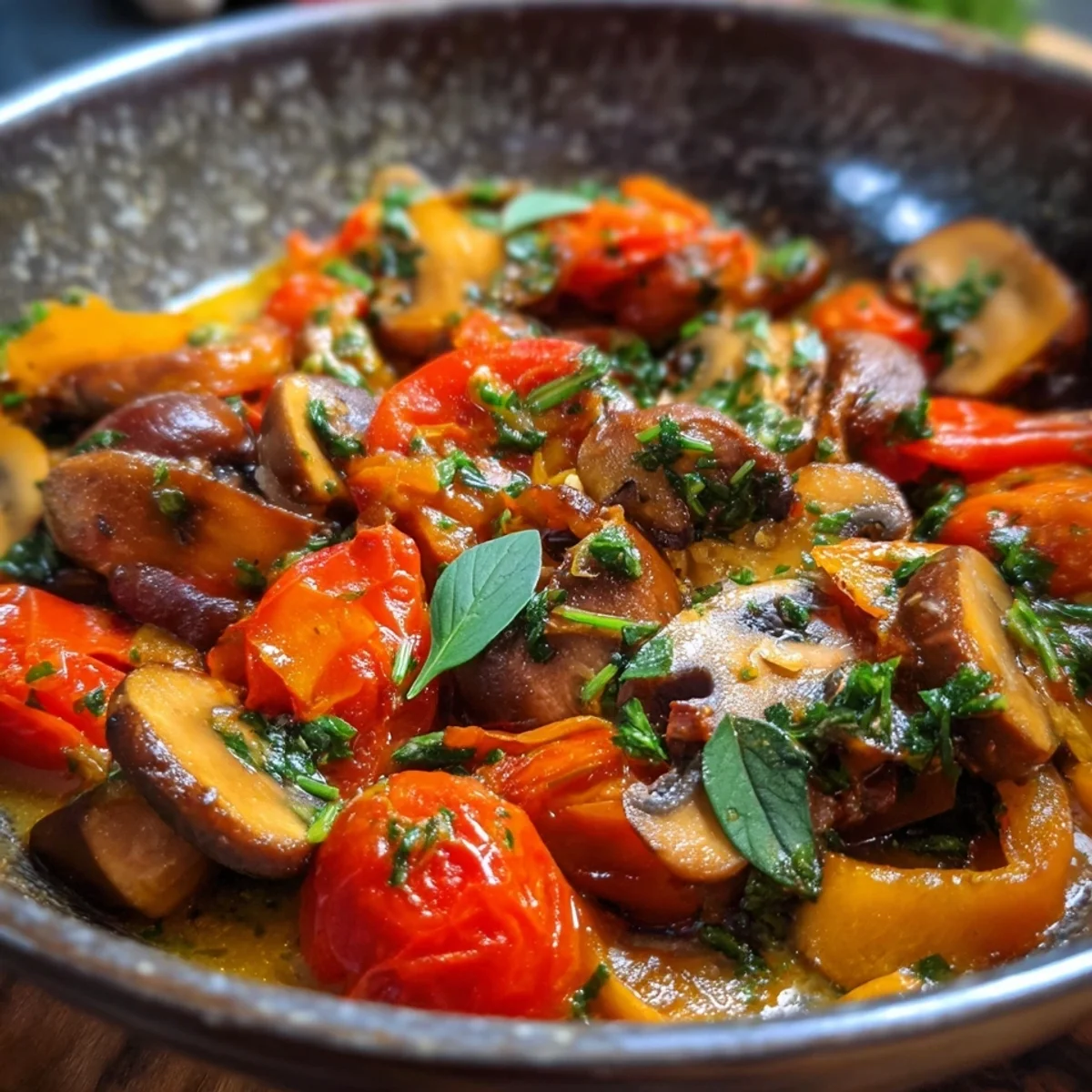 Toskanische Champignonpfanne: Vegetarisch & Schnell zubereitet