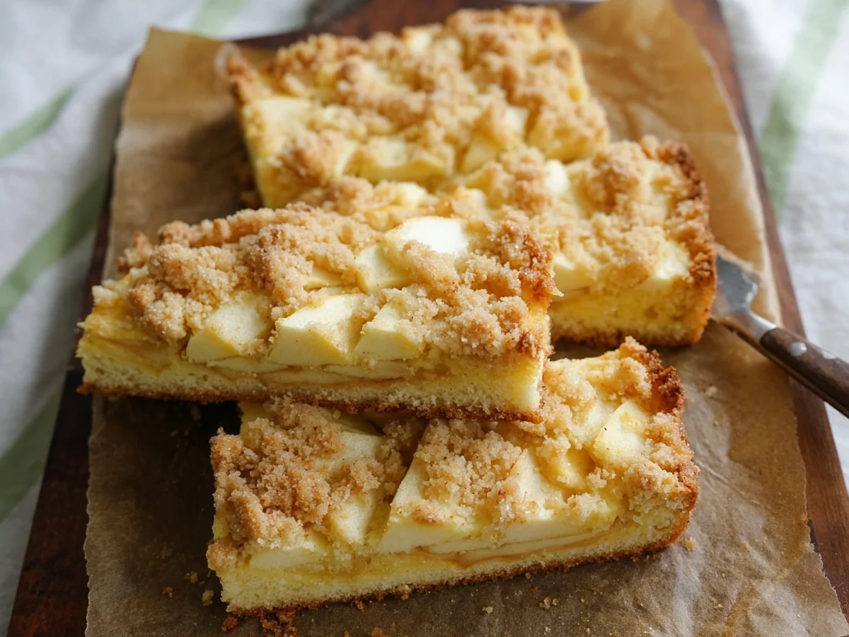 Apfelkuchen vom Blech mit Streuseln Einfach & Saftig - Bild 2