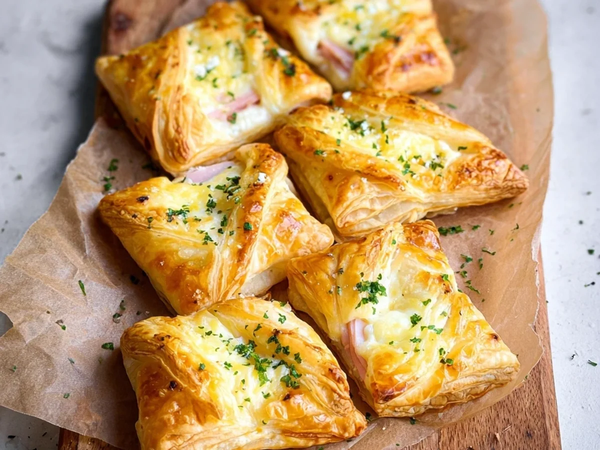 Blätterteigtaschen mit Puten-Schinken & Käse - Bild 1