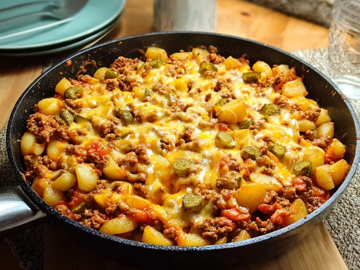 Cheeseburger-Pfanne: Einfaches Familienrezept für alle - Bild 1