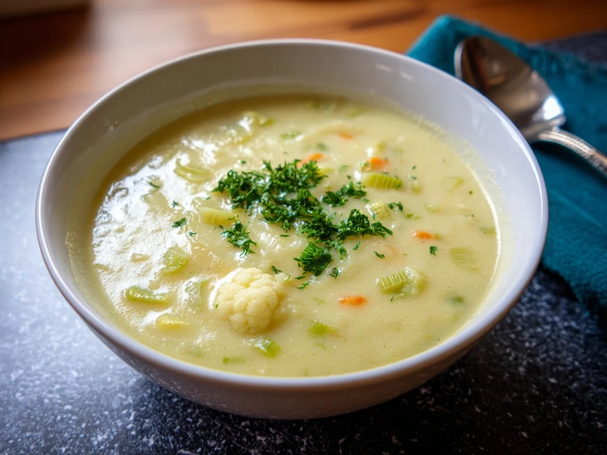 Cremige Blumenkohlsuppe mit Lauch & Kartoffeln - Bild 2