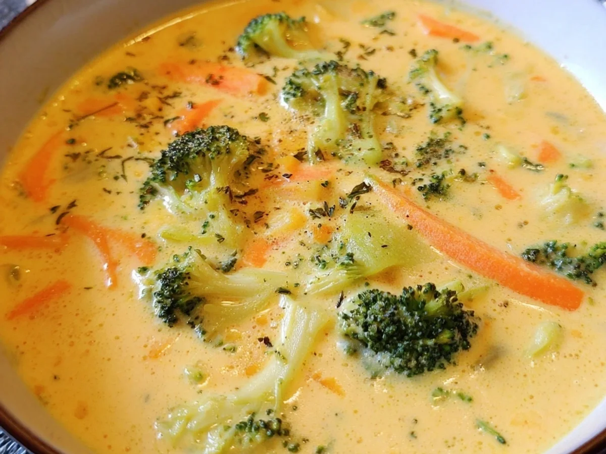 Cremige Brokkoli Käse Suppe mit Möhren: Ein Familienschatz - Bild 1