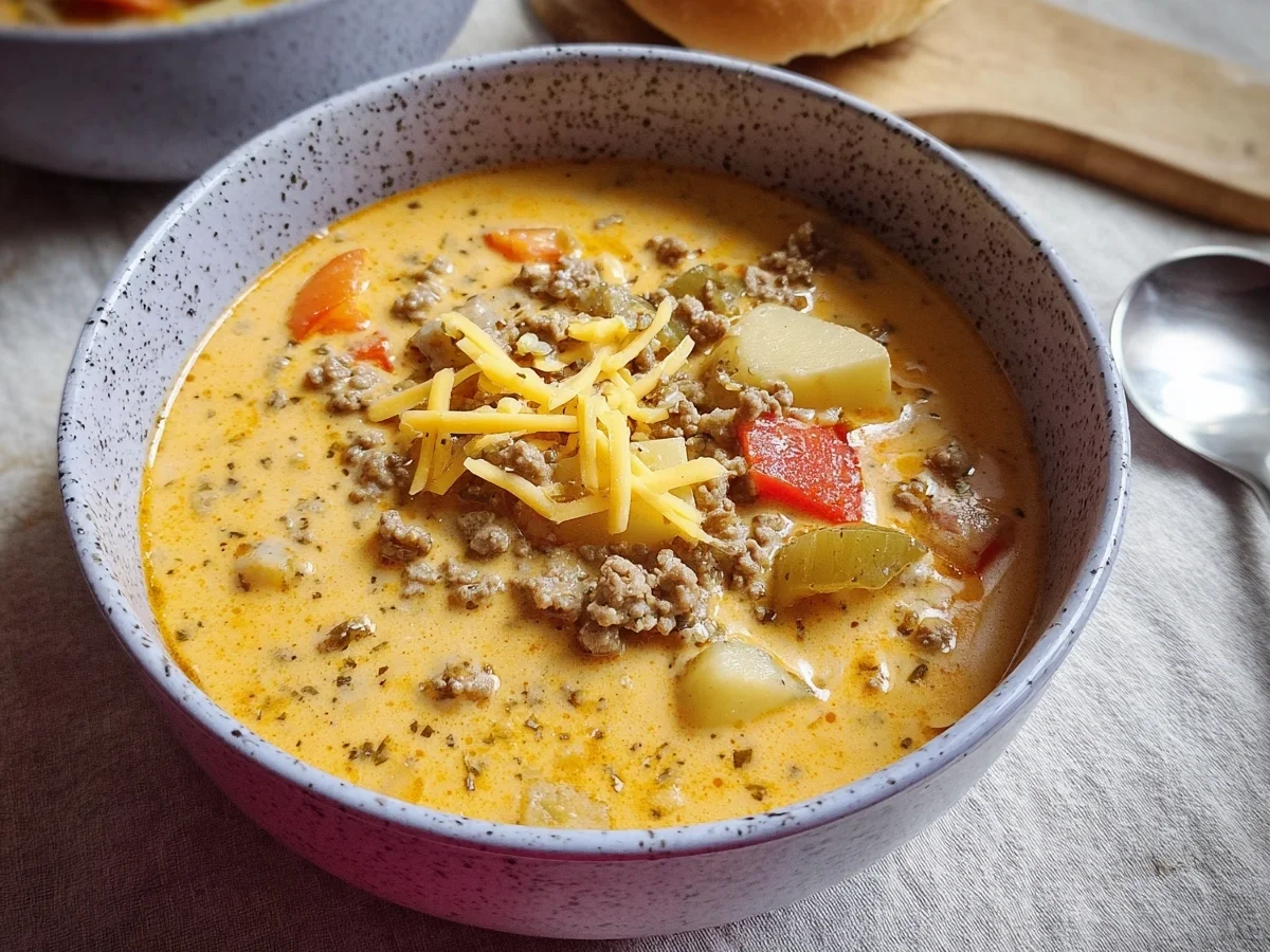 Cremige Cheeseburger Suppe: Einfaches Partyrezept - Bild 2
