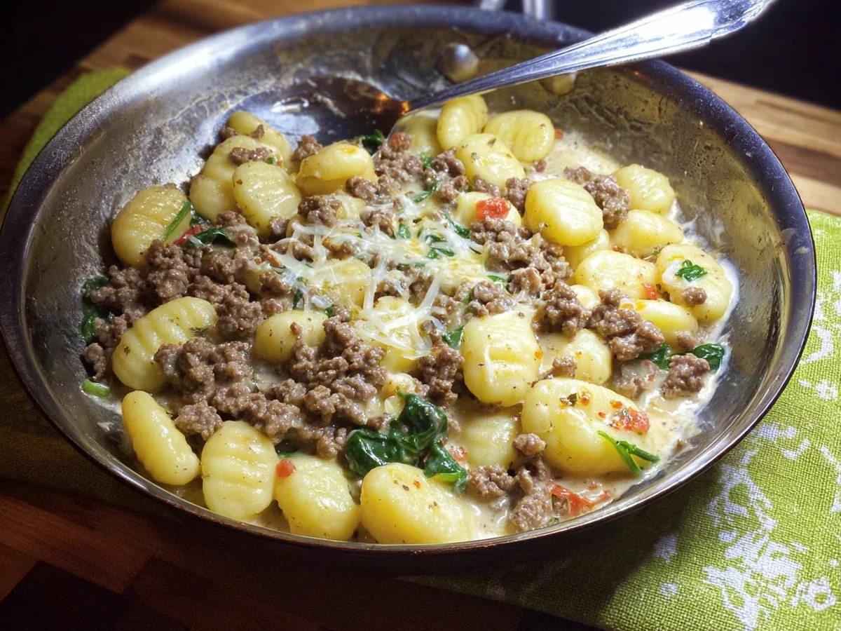 Cremige Gnocchi Hackfleisch Pfanne: Schnell & Herzhaft - Bild 1