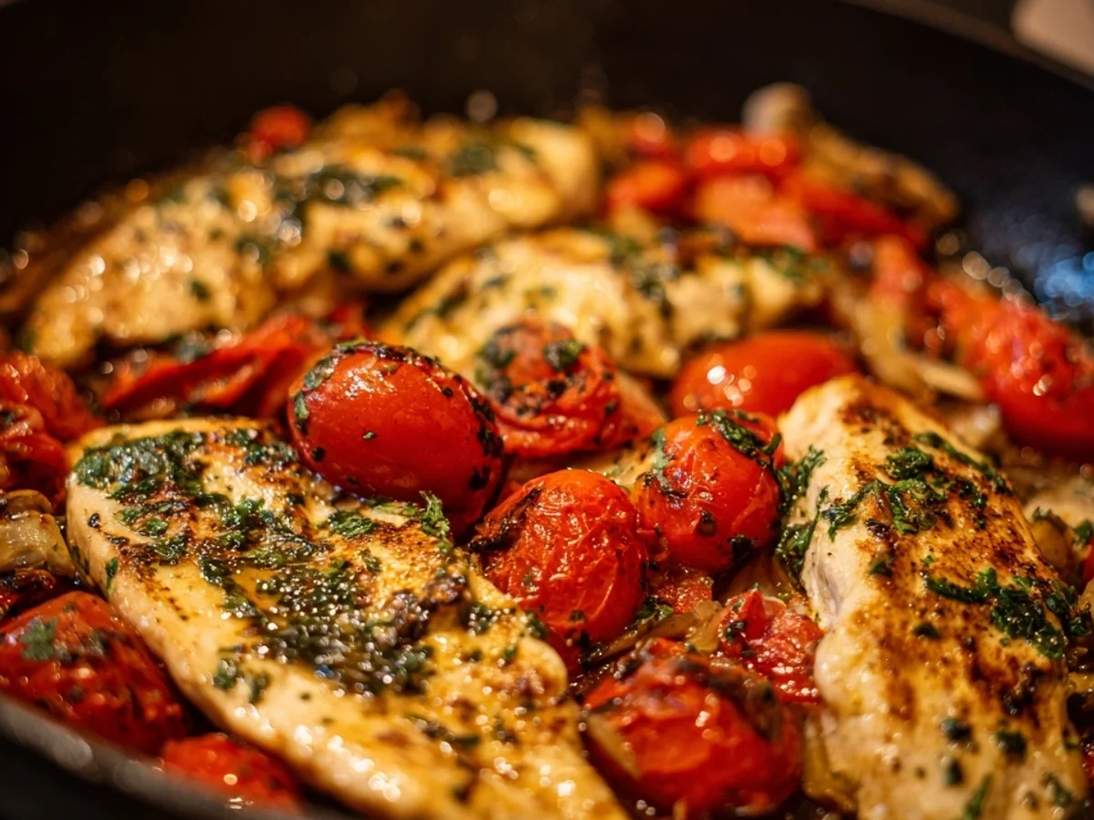 Cremige Hähnchenfilets in Tomaten-Frischkäse-Soße - Bild 1