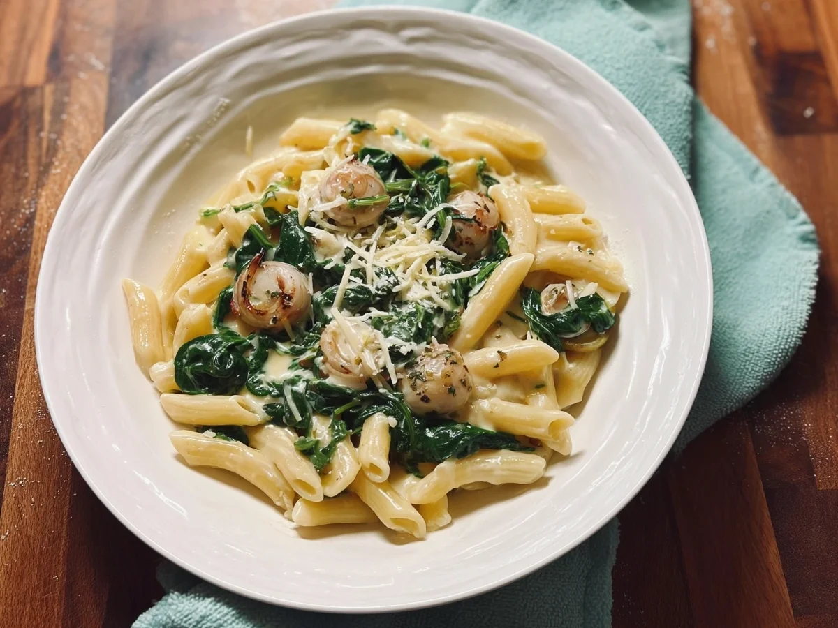 Cremige Pasta mit Spinat-Sahnesoße: Schnell & Lecker - Bild 2