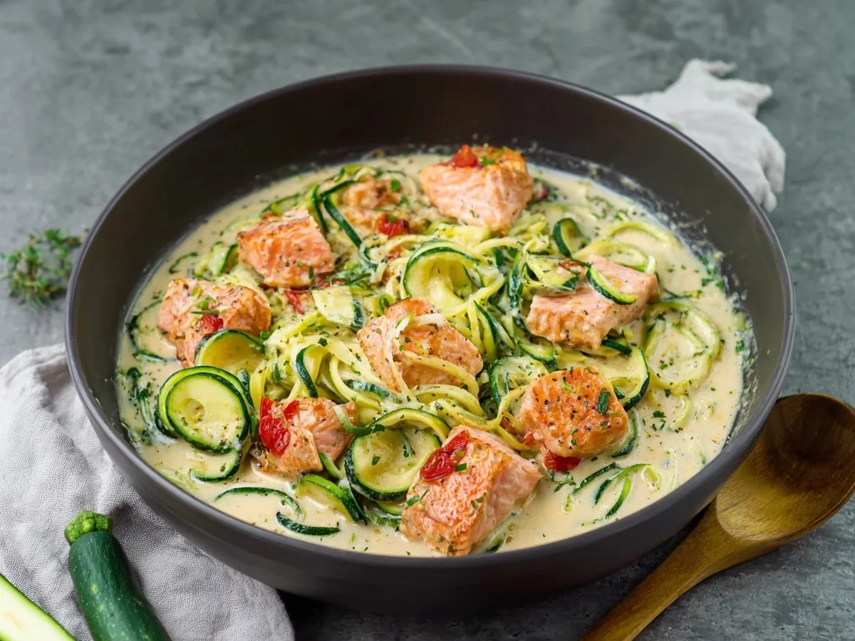Cremige Zucchini-Lachs-Pfanne: Low Carb & Keto - Bild 2