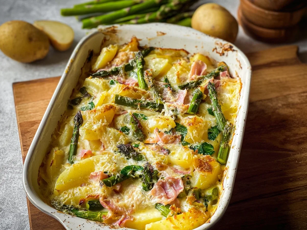 Cremiger Spargelauflauf mit Putenschinken & Kartoffeln - Bild 2
