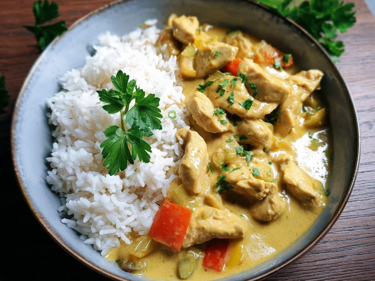 Cremiges Curry-Geschnetzeltes mit Reis Einfach & Lecker - Bild 1