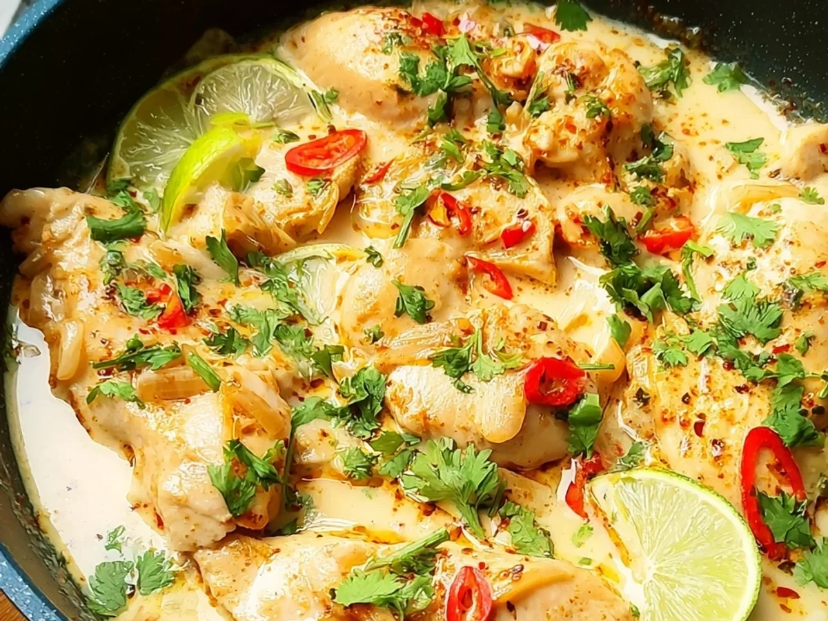 Cremiges Hähnchen in Kokos-Limetten-Soße - Bild 2