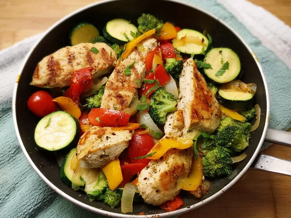 Eiweißreiches Pfannengemüse mit Hähnchen - Bild 2
