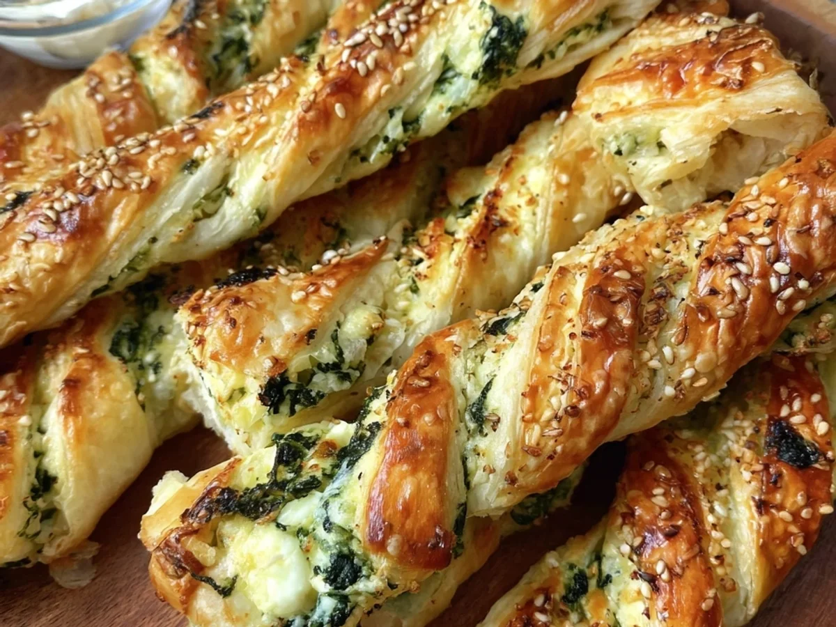 Feta-Spinat-Blätterteigstangen: Knusprig & Schnell Gebacken - Bild 1