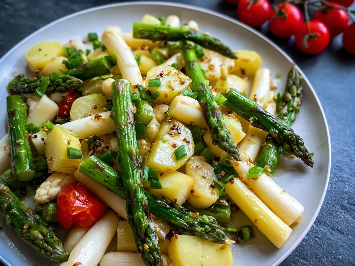 Frischer Spargelsalat mit Grünem & Weißem Spargel - Bild 2