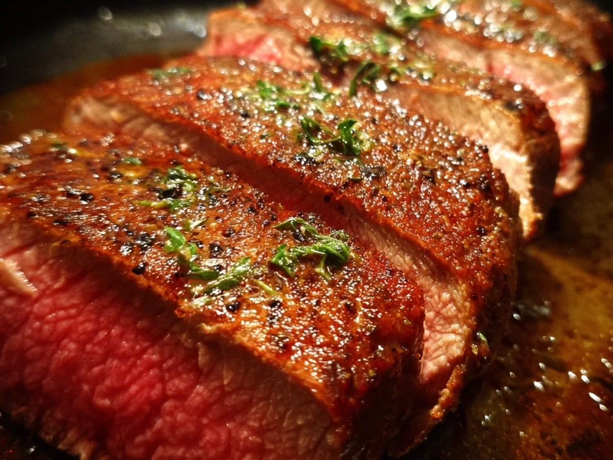 Gefüllte Kalbsrücken-Steaks mit Chicorée & Rahmjus - Bild 1