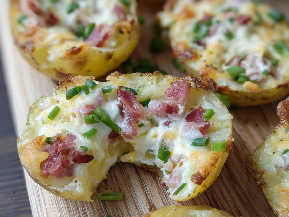 Gefüllte Kartoffeln Flammkuchen Art: Schnelles Familienrezept - Bild 2
