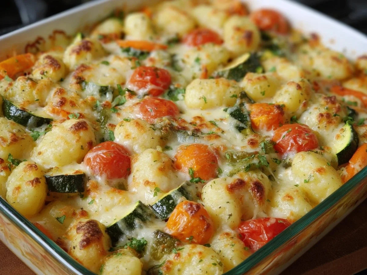 Gesunder Gnocchi-Auflauf mit viel Gemüse für die Familie - Bild 1