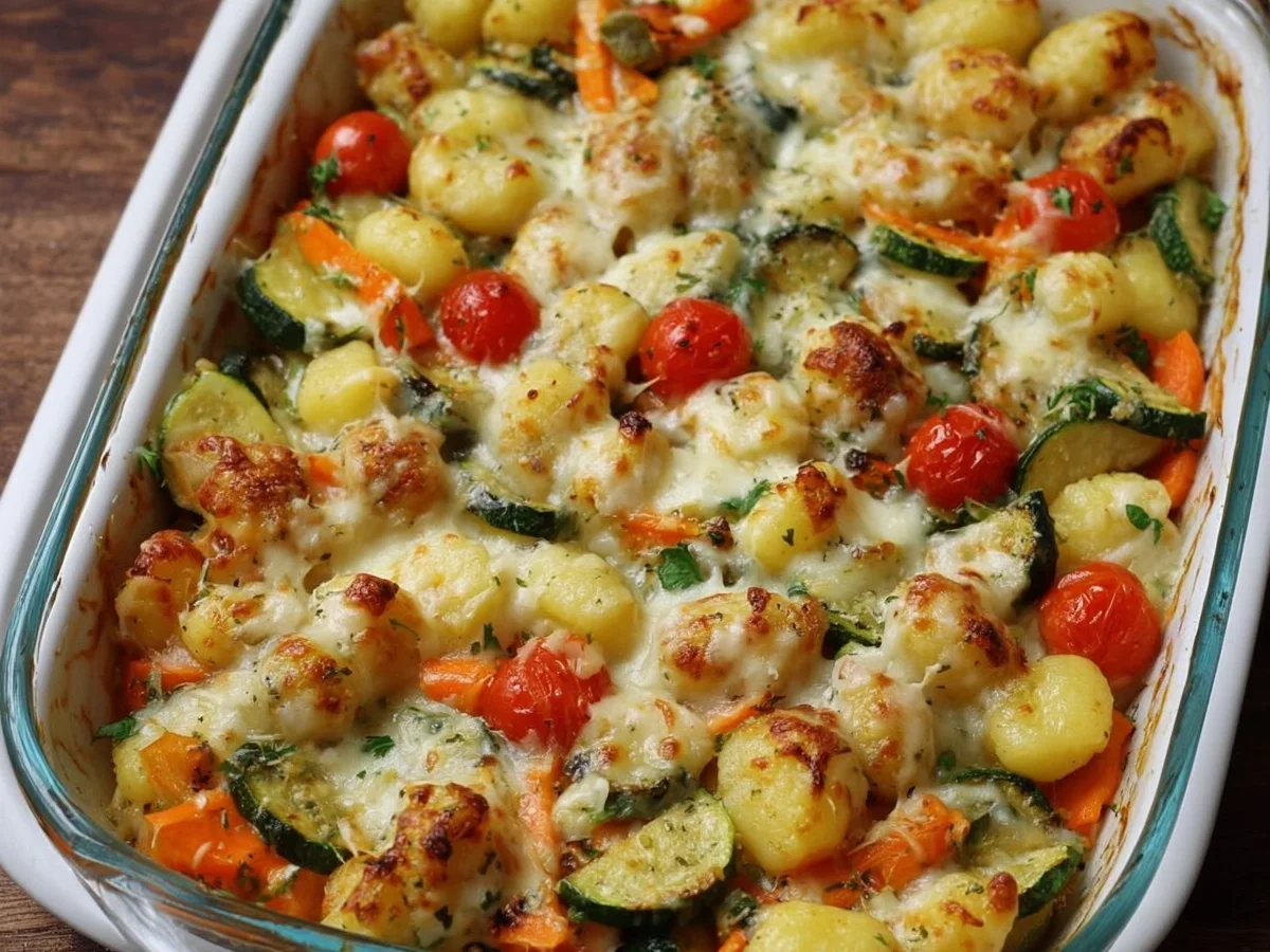 Gesunder Gnocchi-Auflauf mit viel Gemüse für die Familie - Bild 2
