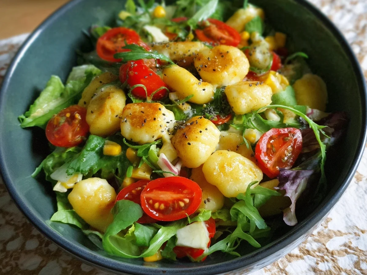 Gnocchi Salat: Schnell, gesund & knusprig-frisch - Bild 1
