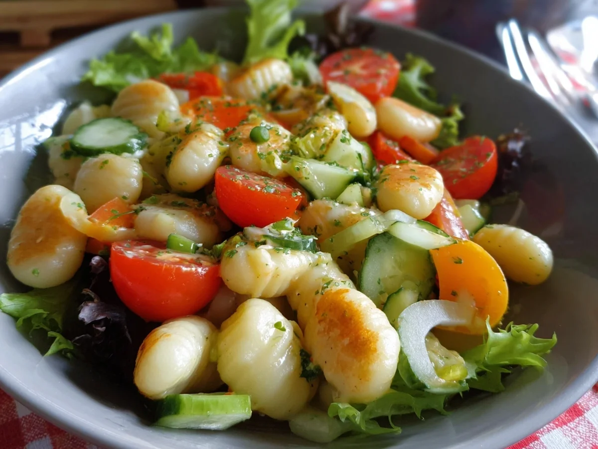 Gnocchi Salat: Schnell, gesund & knusprig-frisch - Bild 2