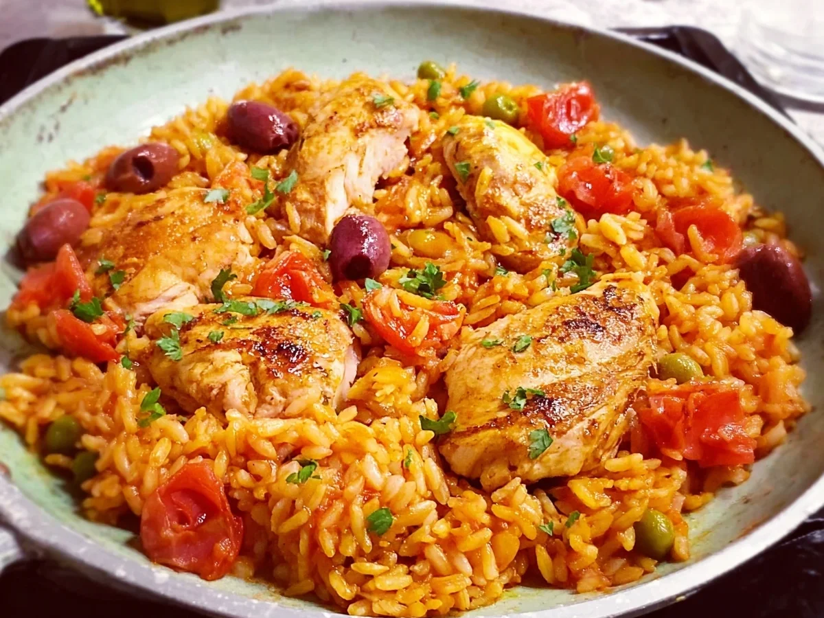 Griechisches Hähnchen mit Tomatenreis - Bild 1