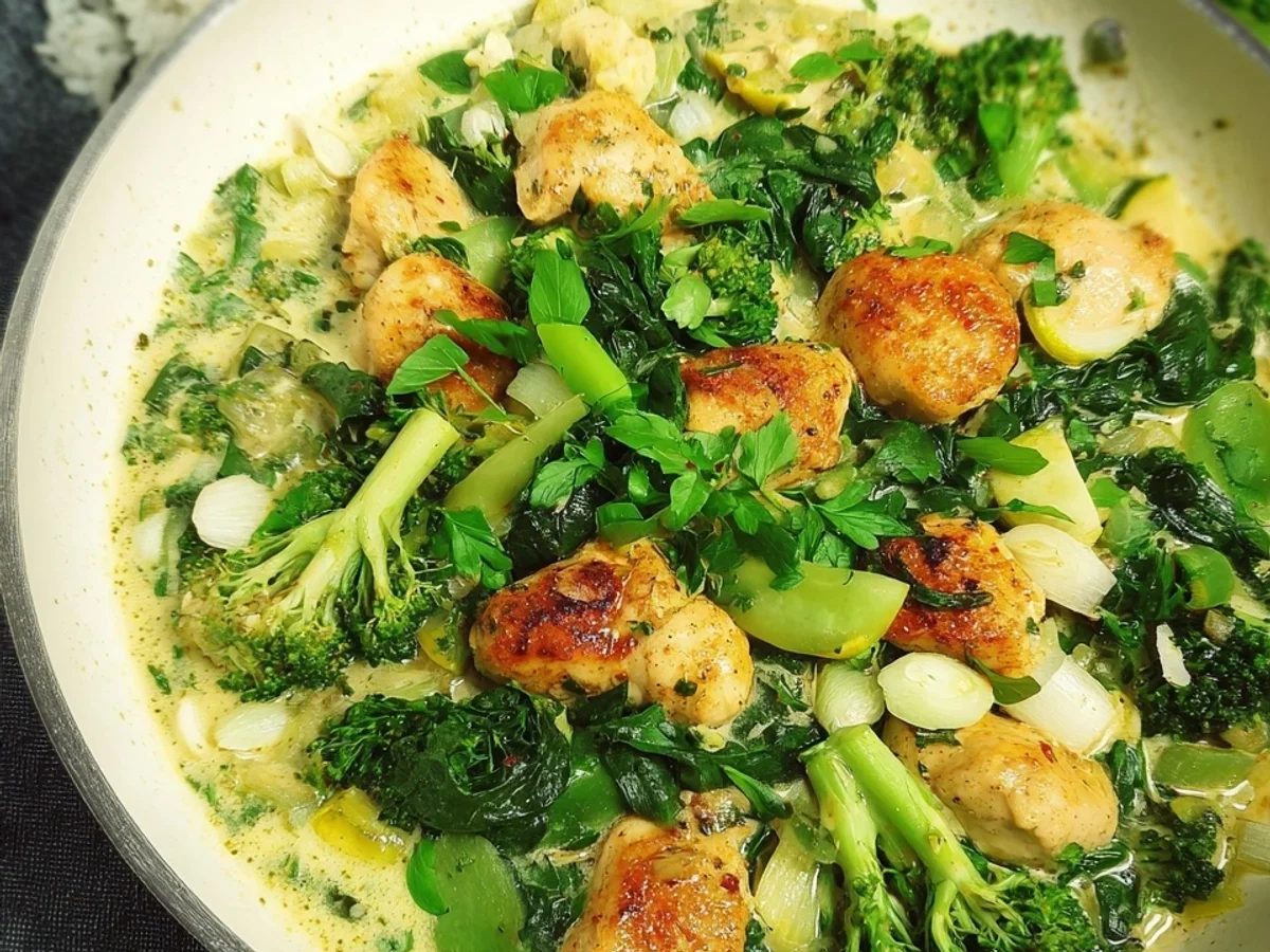 Grüne Low Carb Hähnchenpfanne: Schnell & Frisch - Bild 2