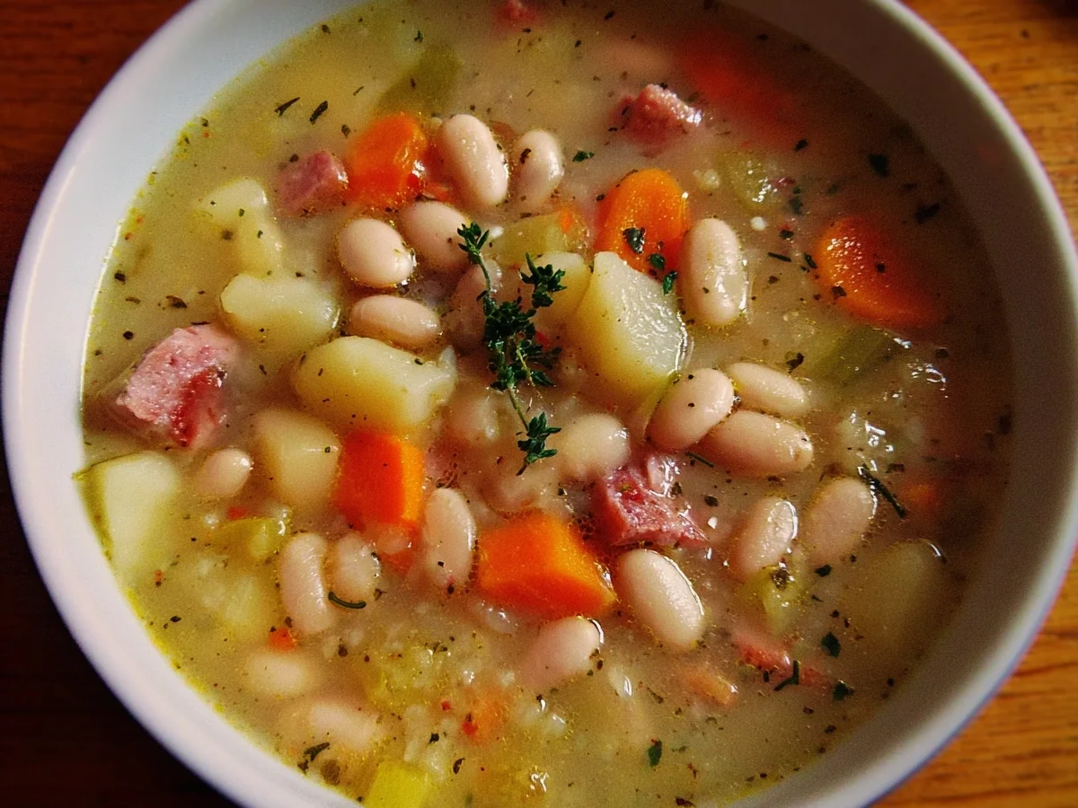 Herzhafte Weiße Bohnensuppe Deftiger Eintopf - Bild 1
