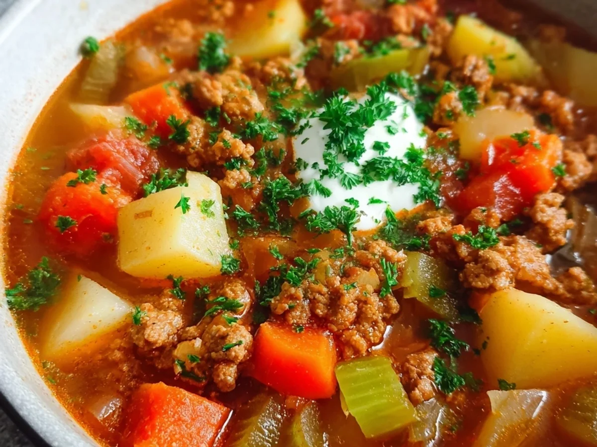 Herzhafter Bauerntopf mit Hackfleisch: Einfaches Rezept - Bild 1