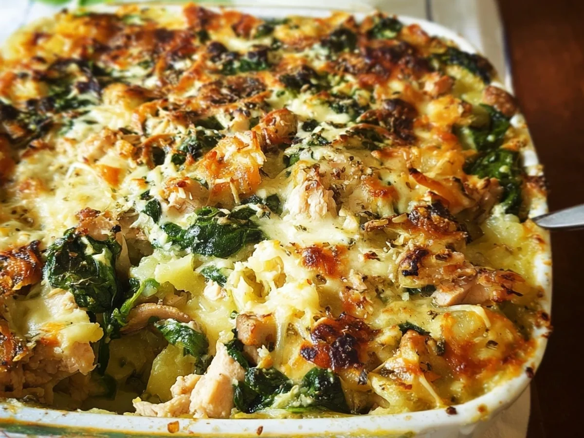 Herzhafter Low Carb Thunfisch-Auflauf mit Spinat & Feta - Bild 2