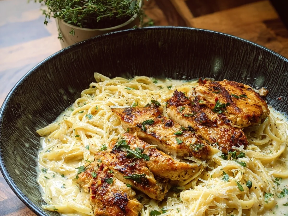 Hähnchen Alfredo Pasta: Cremiges Hauptgericht - Bild 1