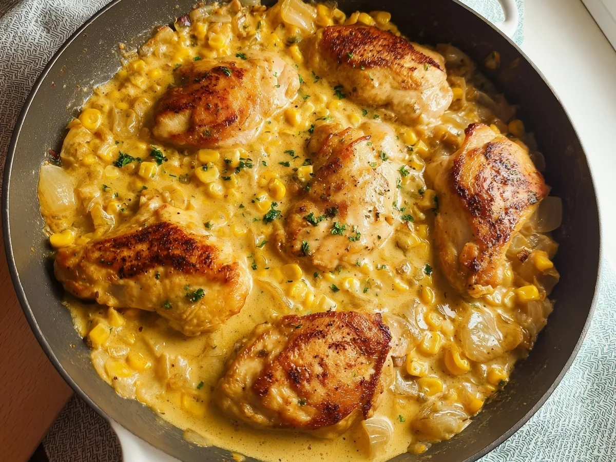 Hähnchen mit Mais in cremiger Sauce - Bild 2