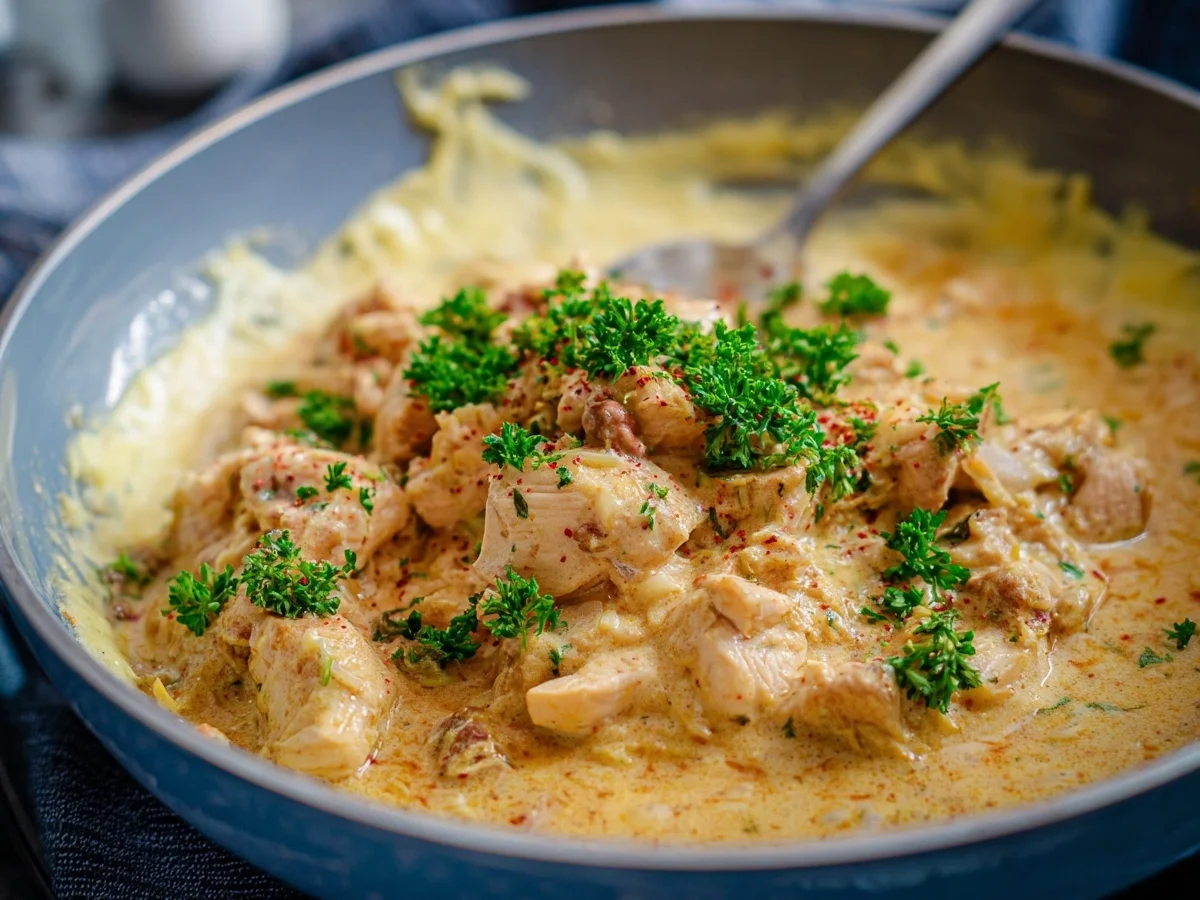 Hähnchengeschnetzeltes in cremiger Frischkäsesauce - Bild 2