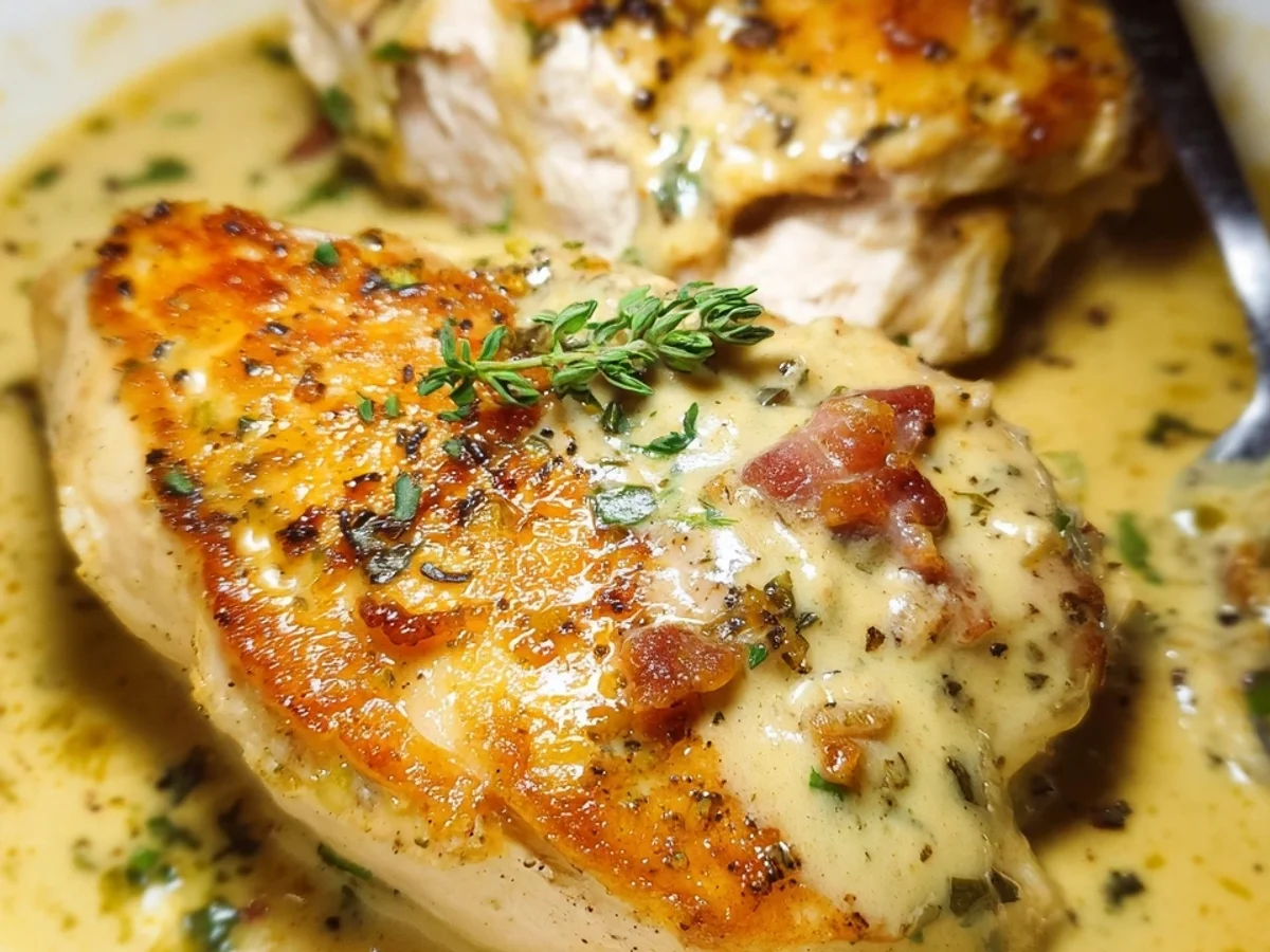 Honig-Senf-Hähnchen mit Truthahnschinken Cremig & Schnell - Bild 1
