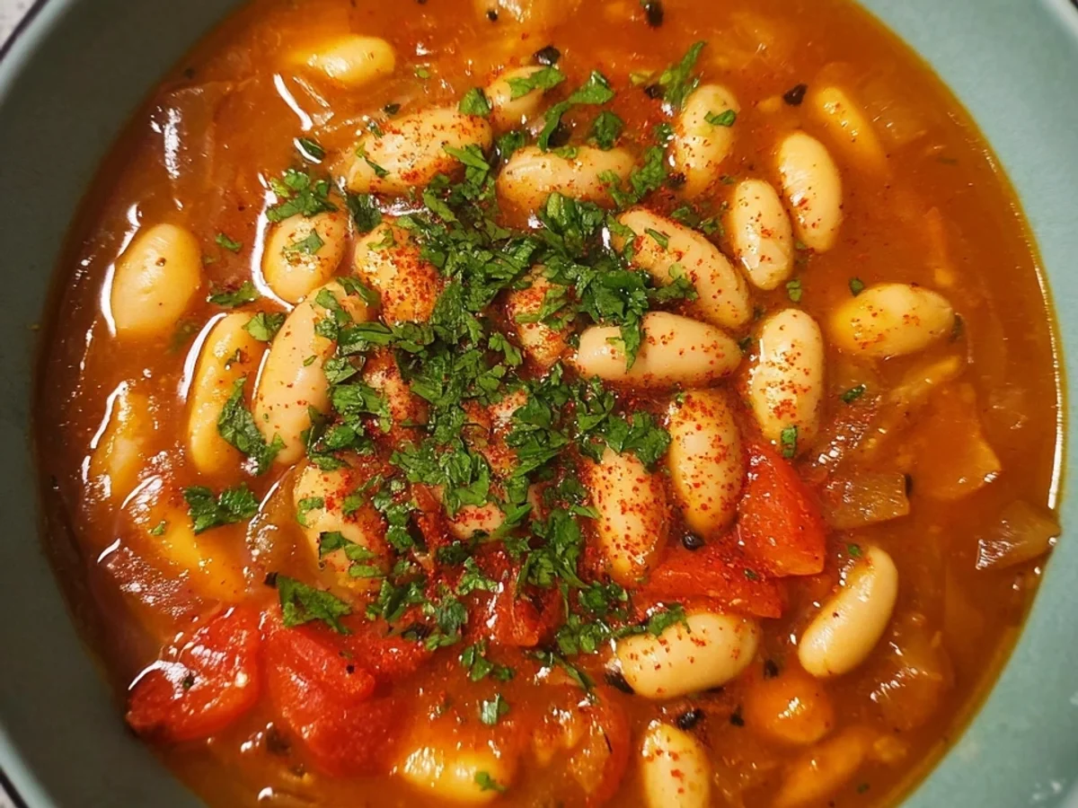 Jani Me Fasule: Vegane Albanische Weiße Bohnensuppe - Bild 1
