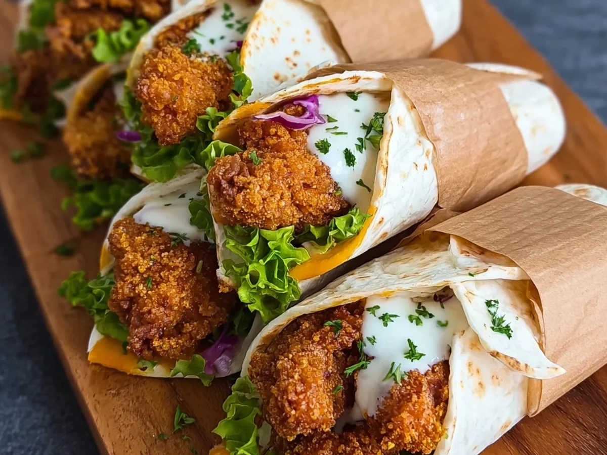 Knusprige Mini Fried Chicken Wraps für deine Party - Bild 2