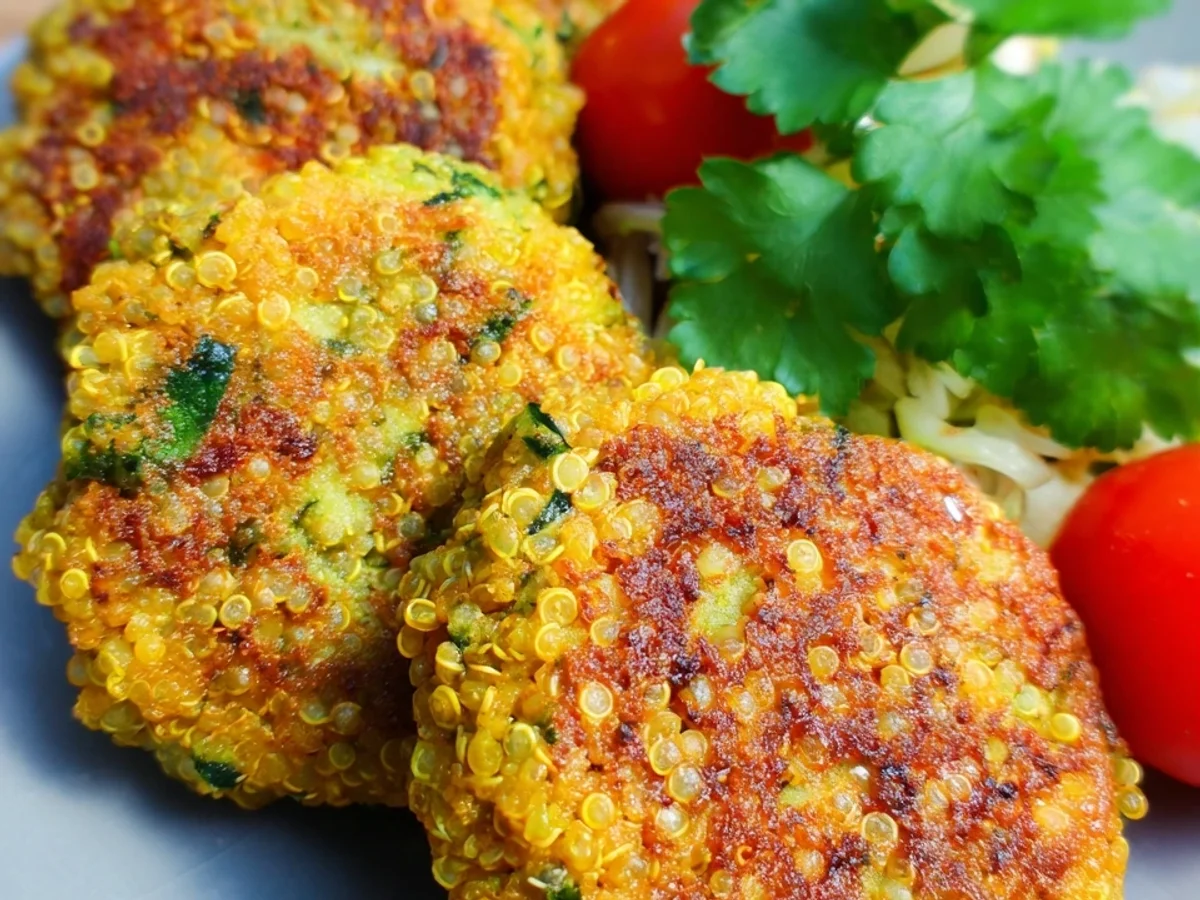 Knusprige Quinoa-Kurkuma Bratlinge Vegan & Gesund - Bild 2